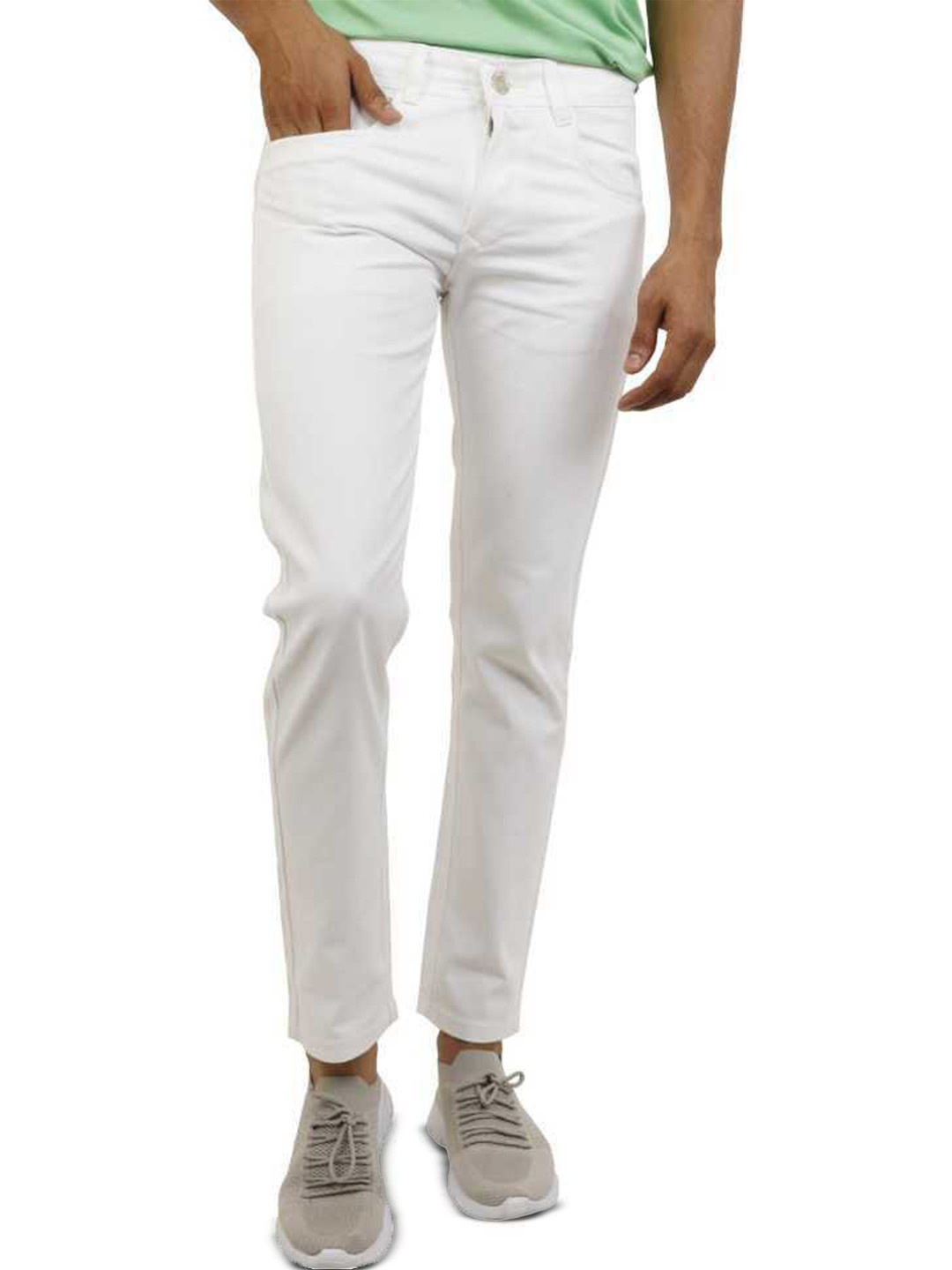 

COMFITS Men Slim Fit Classic Jeans, White