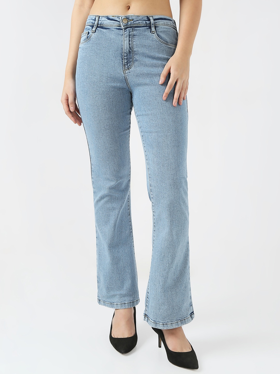 

Kraus Jeans Women Bootcut High-Rise Light Fade Jeans, Blue