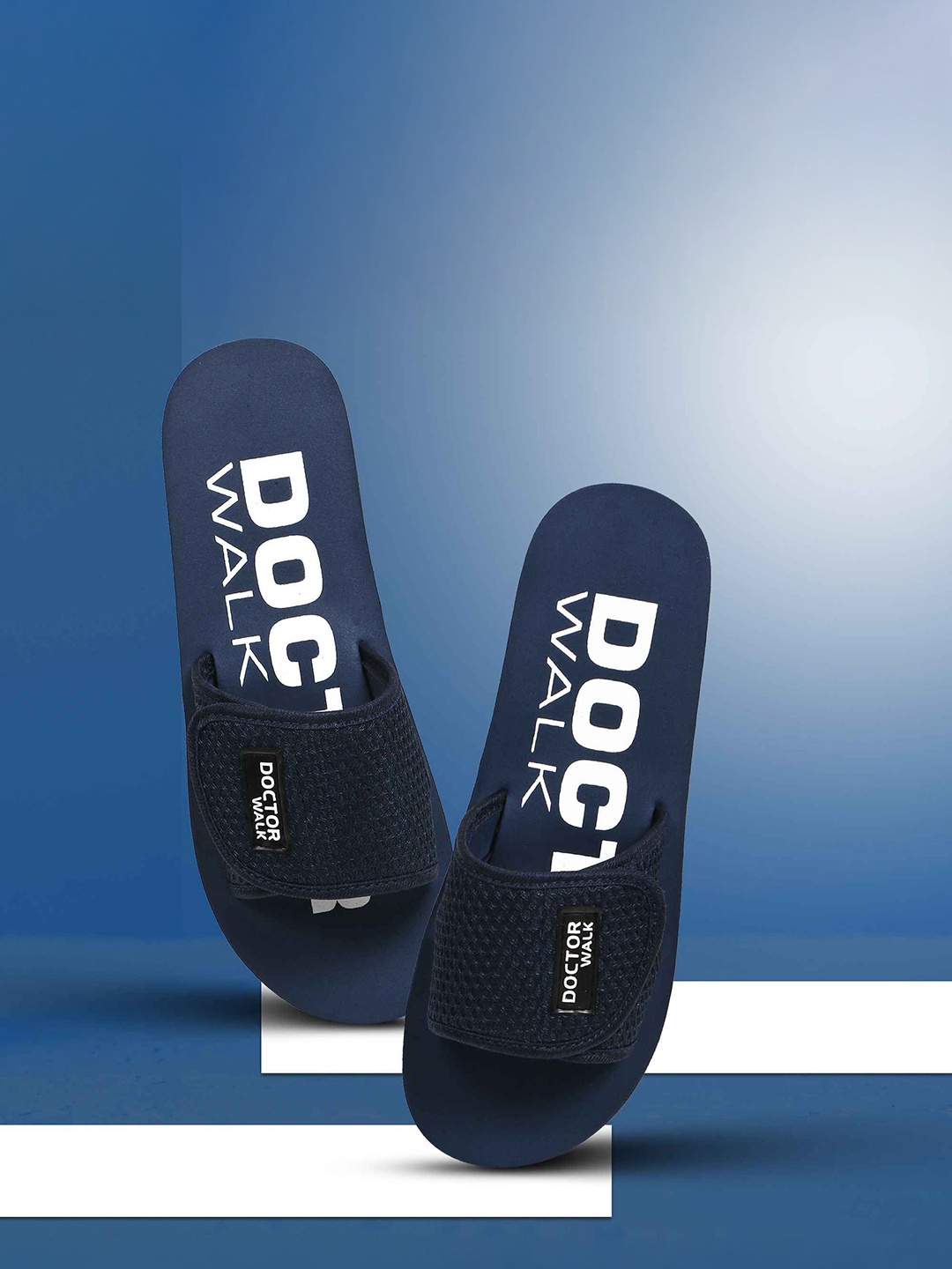 

DOCTOR WALK Women Antiskid Ortho Sliders Flip-Flops, Blue