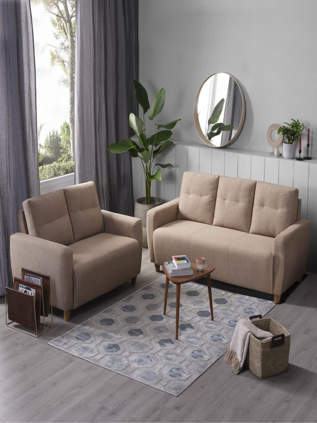 

Sleepyhead Yolo 5 Seater Sofa Set Fabric Coco Brown