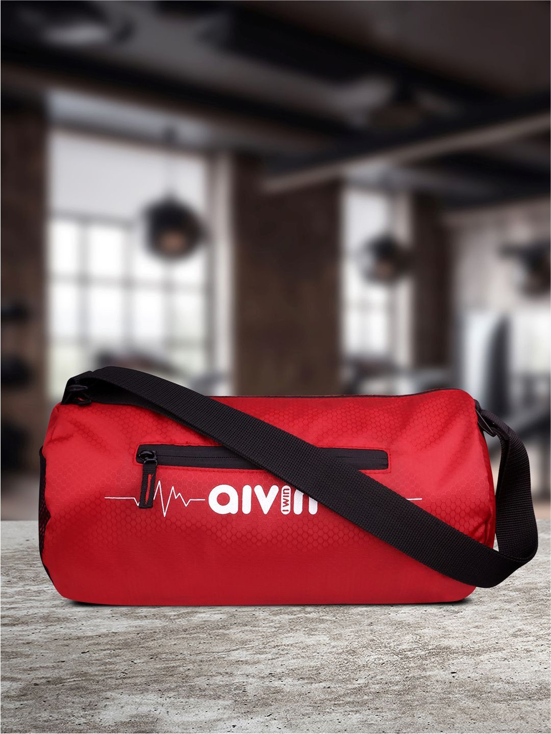 

Aivin Printed Small Sports Or Gym Duffel Bag With Shoulder Straps - 13 L, Red