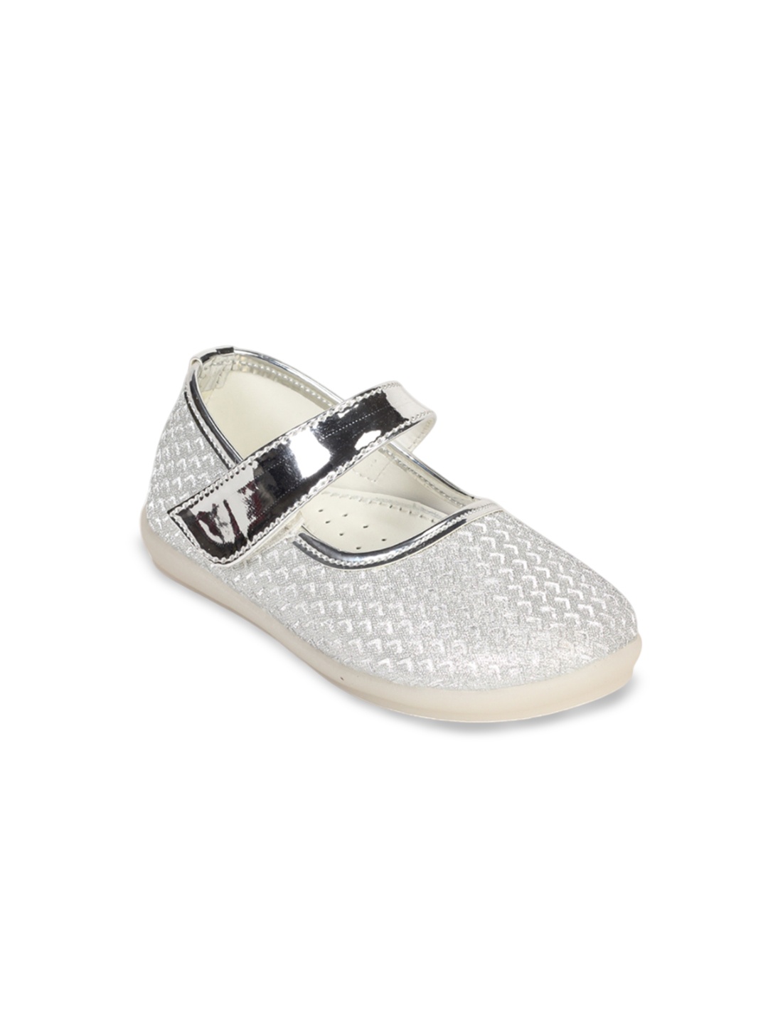 

Lil Lollipop Girls Printed Fashion Flats, Silver