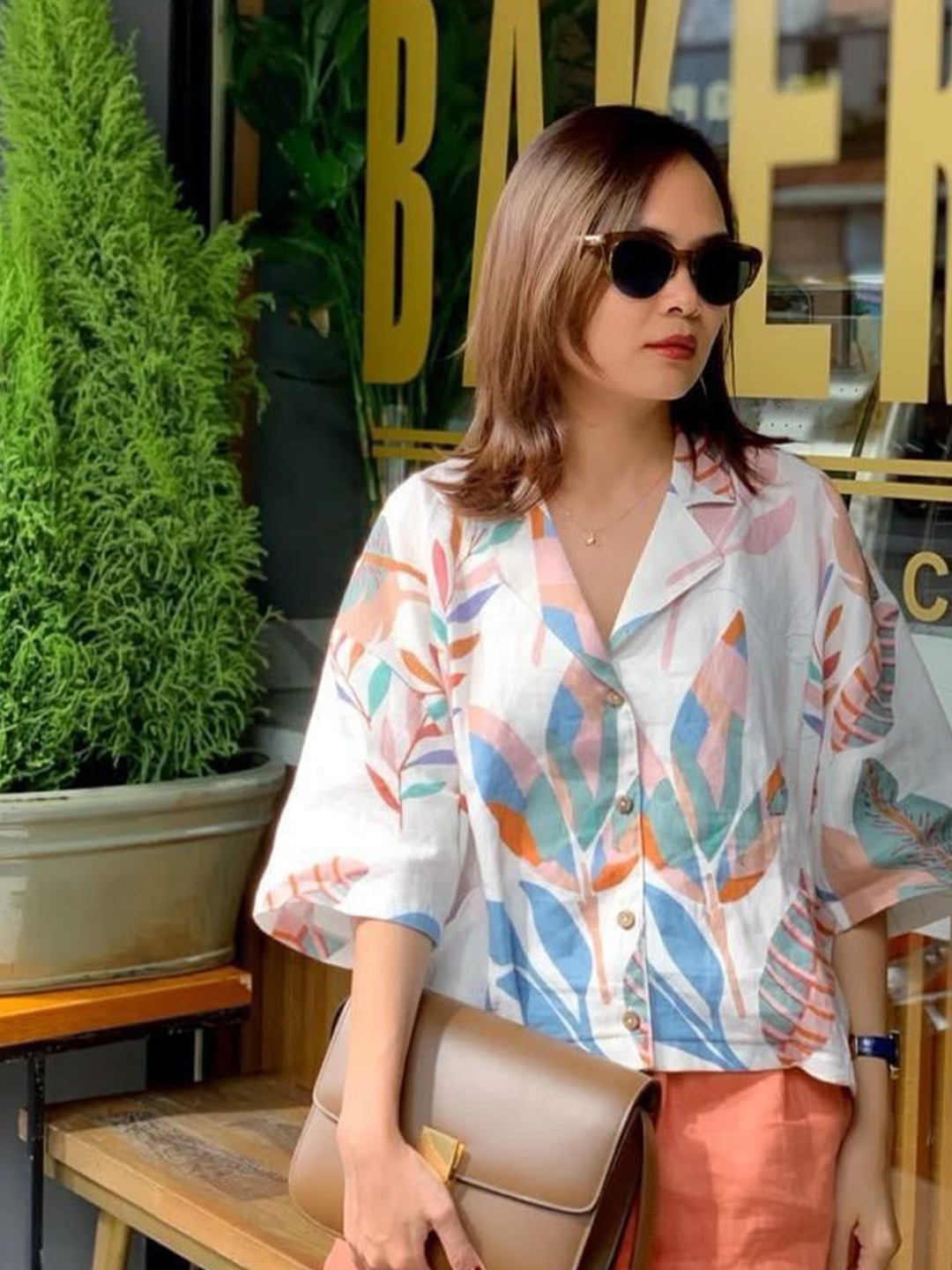 

The Roadster Lifestyle Co Floral Printed Shirt Style Top, White