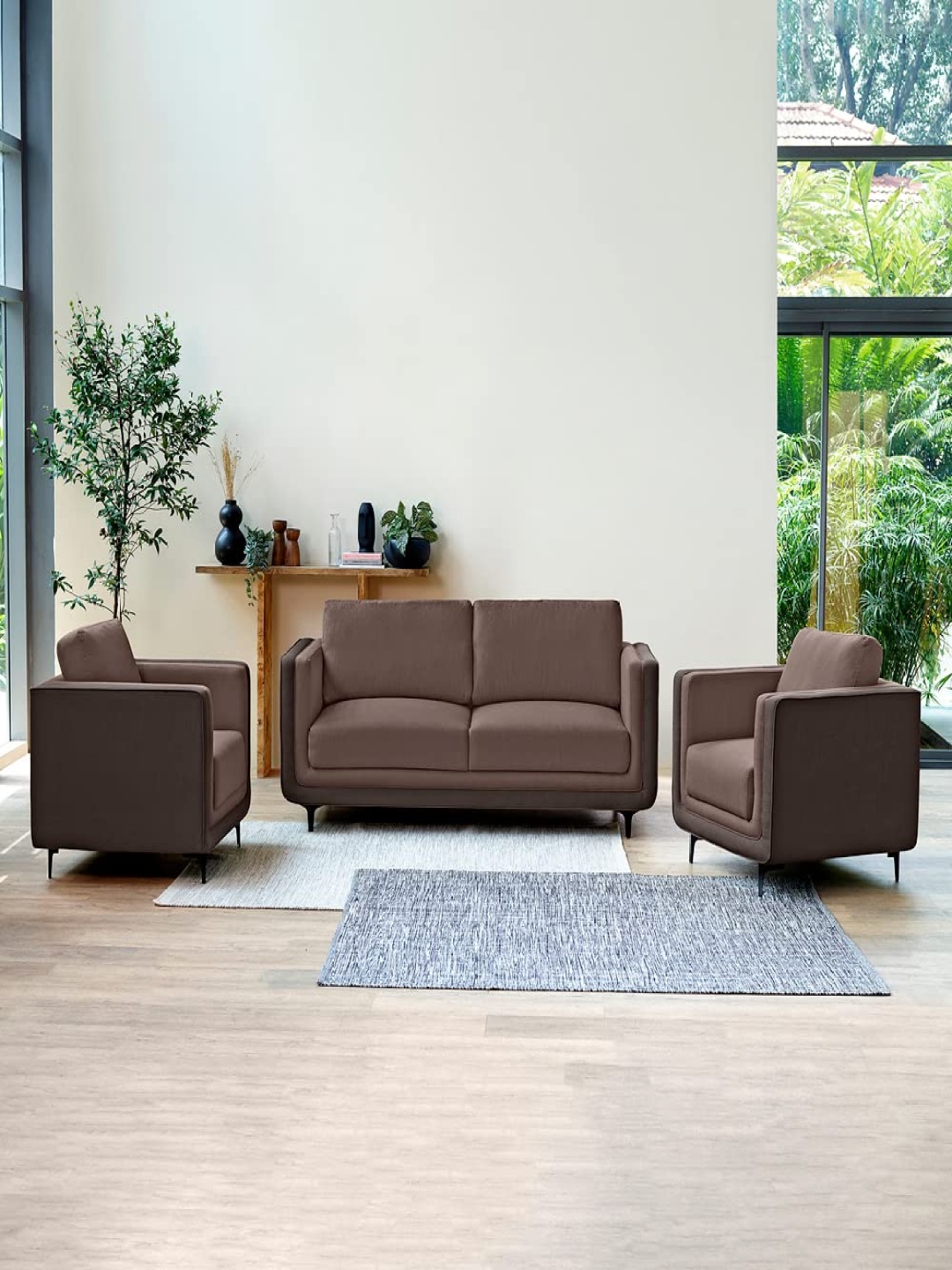 

Sleepyhead Mojo 5 Seater Sofa Set Fabric Crazy Brown
