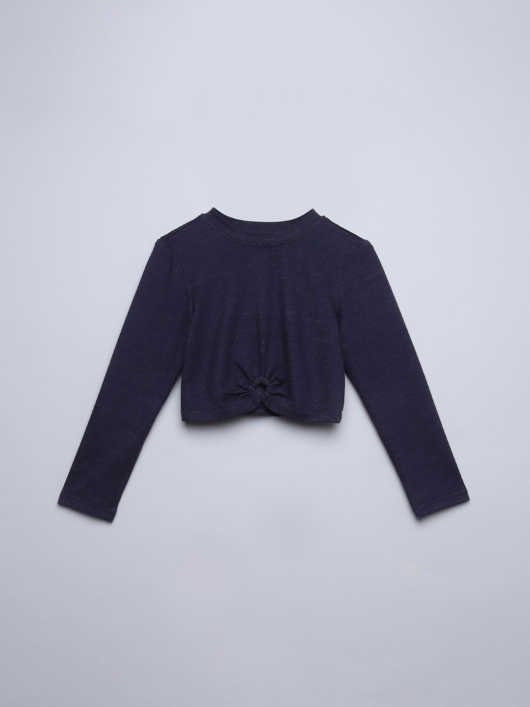 

taffykids Girls Cut Out Detail Crop Top, Navy blue