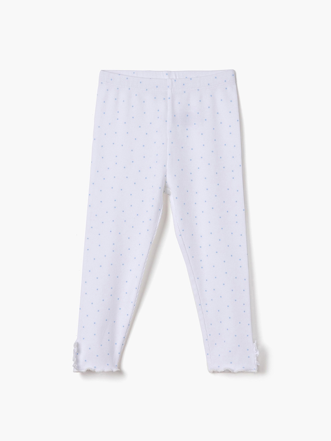 

Juniors by Babyshop Infant Girls Polka Dot Printed Cotton Leggings, White