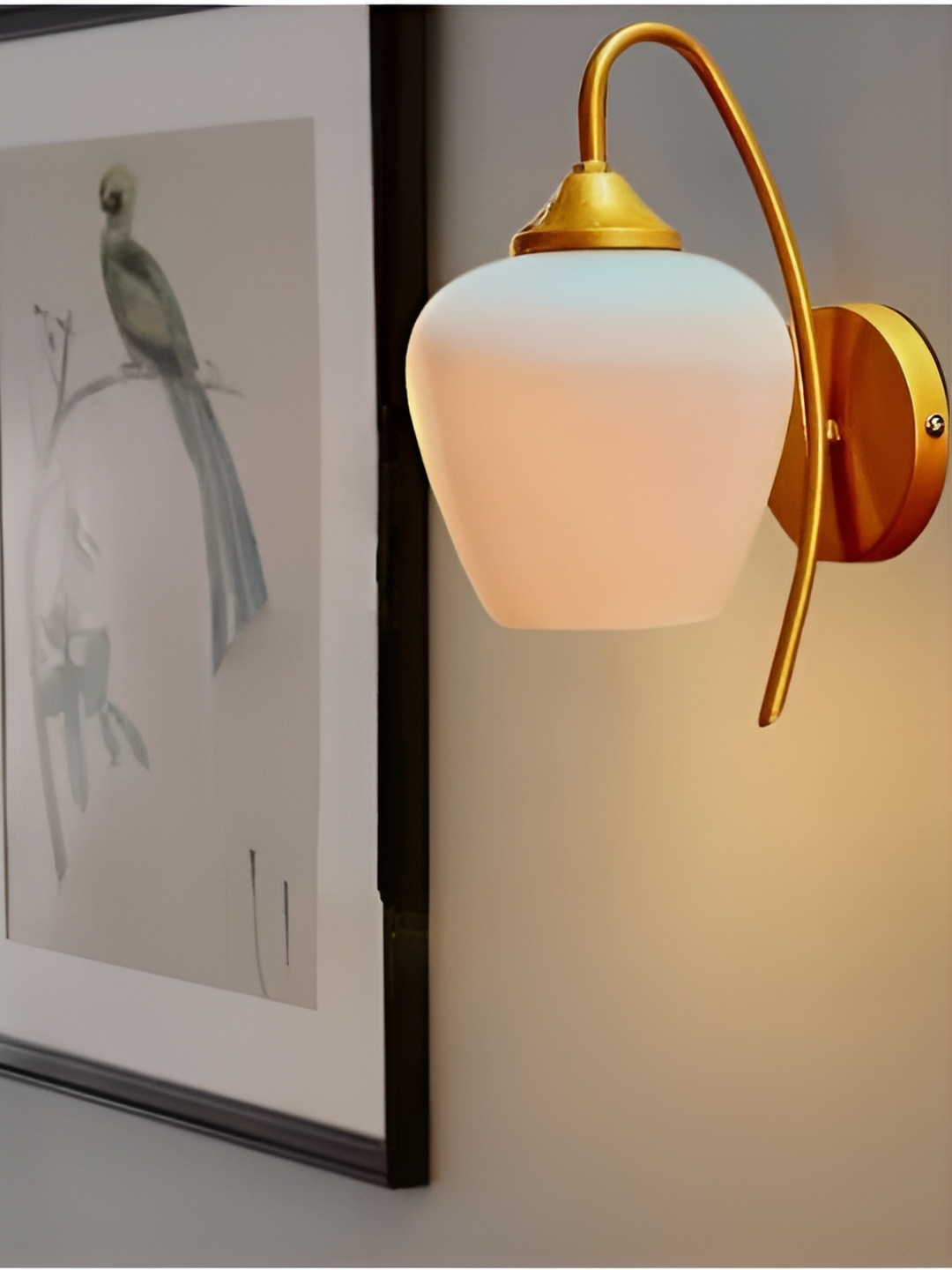 

KINIS Gold-Toned & White Bell Shaped Metal Wall Lamp
