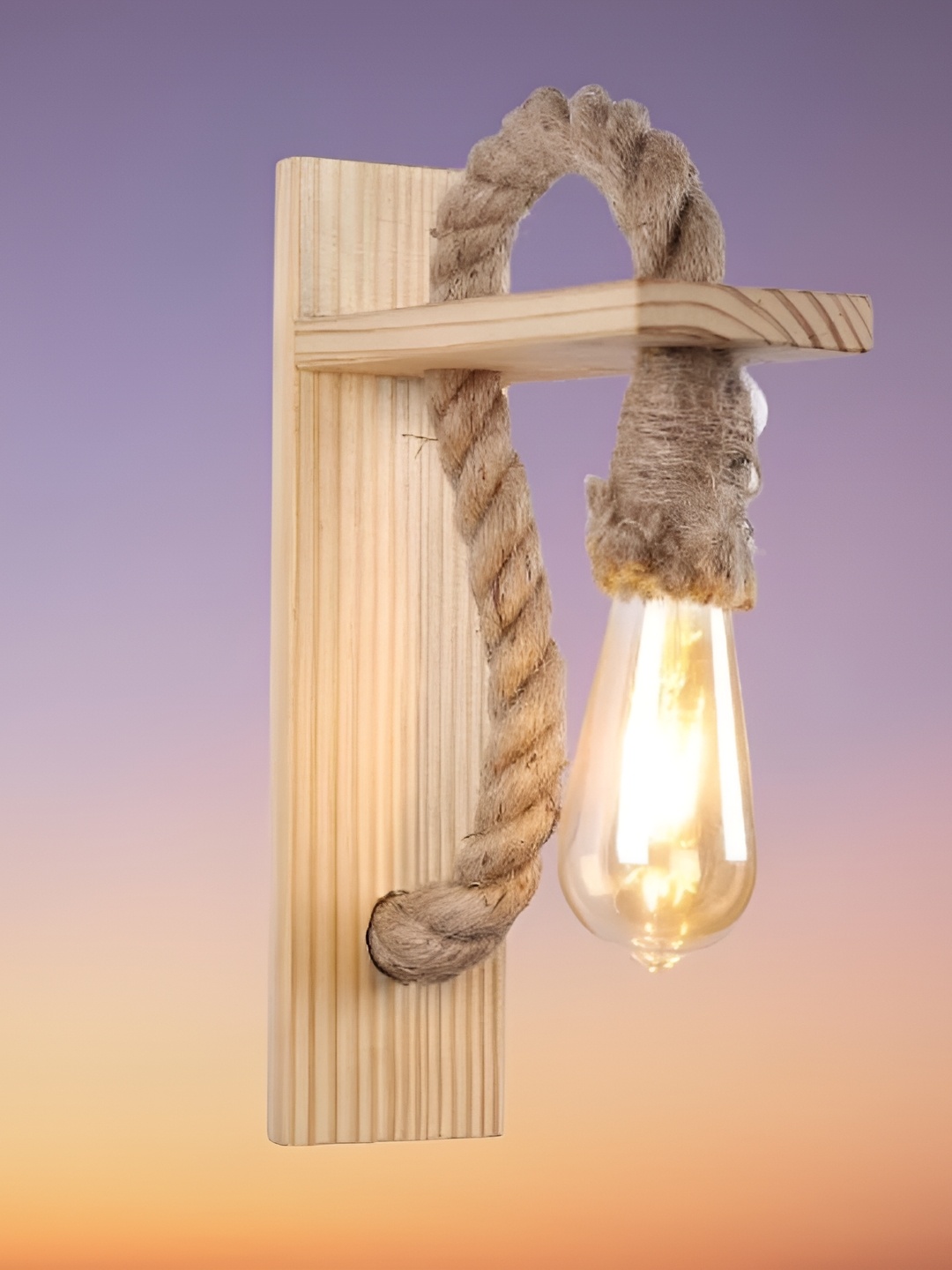 

KINIS Beige Wood Quirky Cylinder Shaped Wall Lamp
