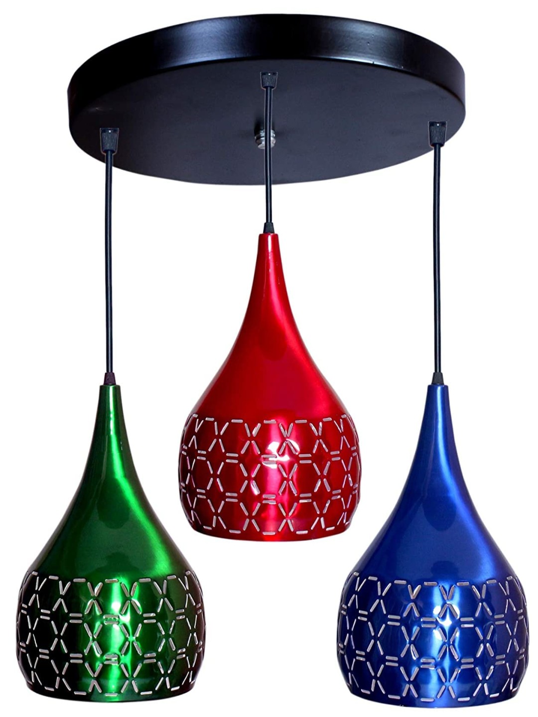 

GAUVIK Blue & Green Textured Aluminium Ceiling Lamp
