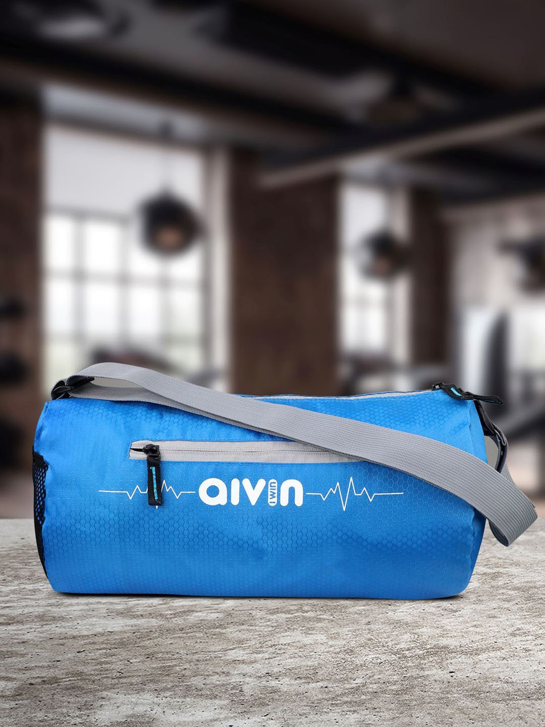 

Aivin Printed Small Sports Or Gym Duffel Bag With Shoulder Straps - 13 L, Blue