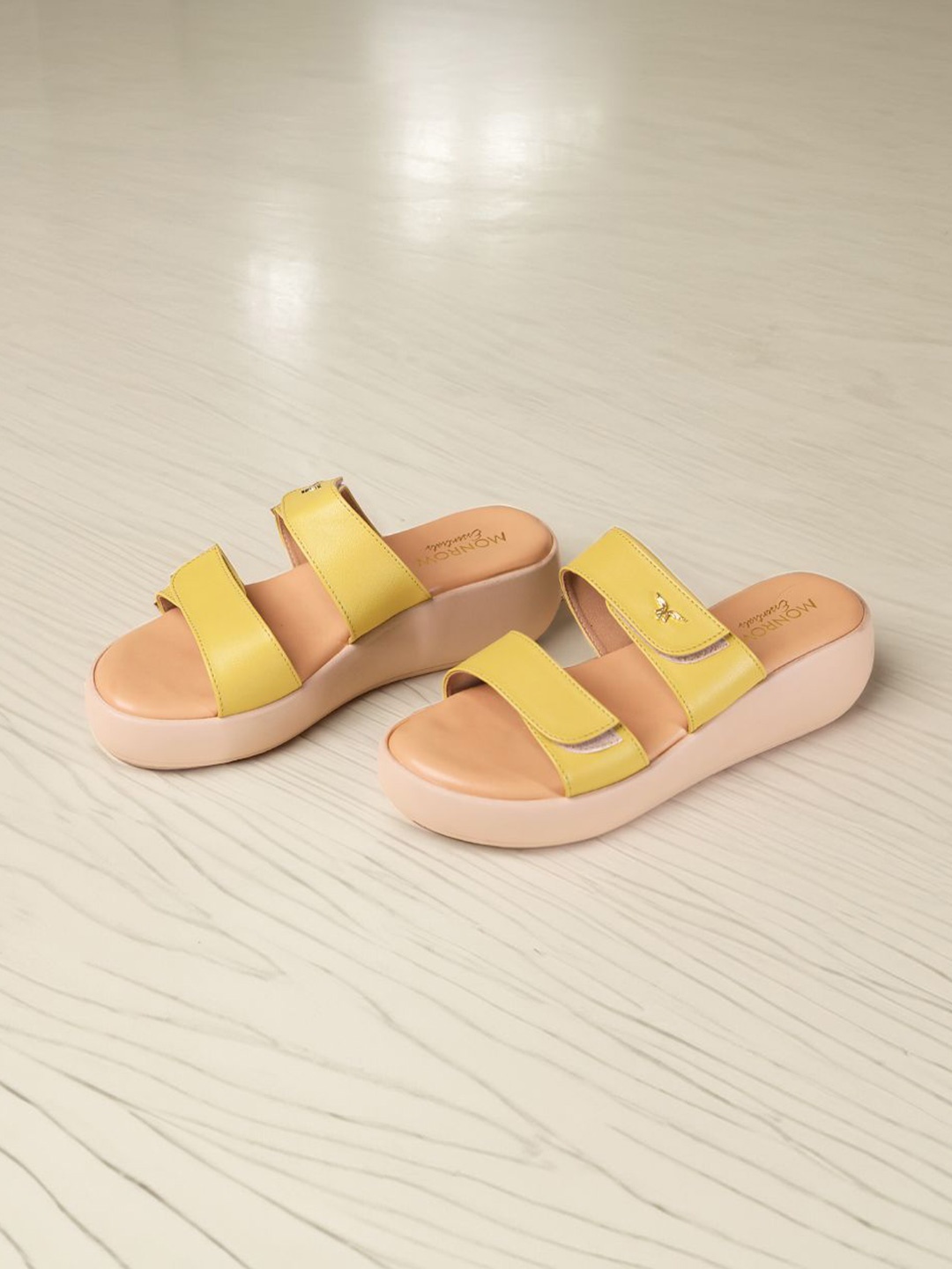 

Monrow Women Terila Yellow Flatform Heels Sandals