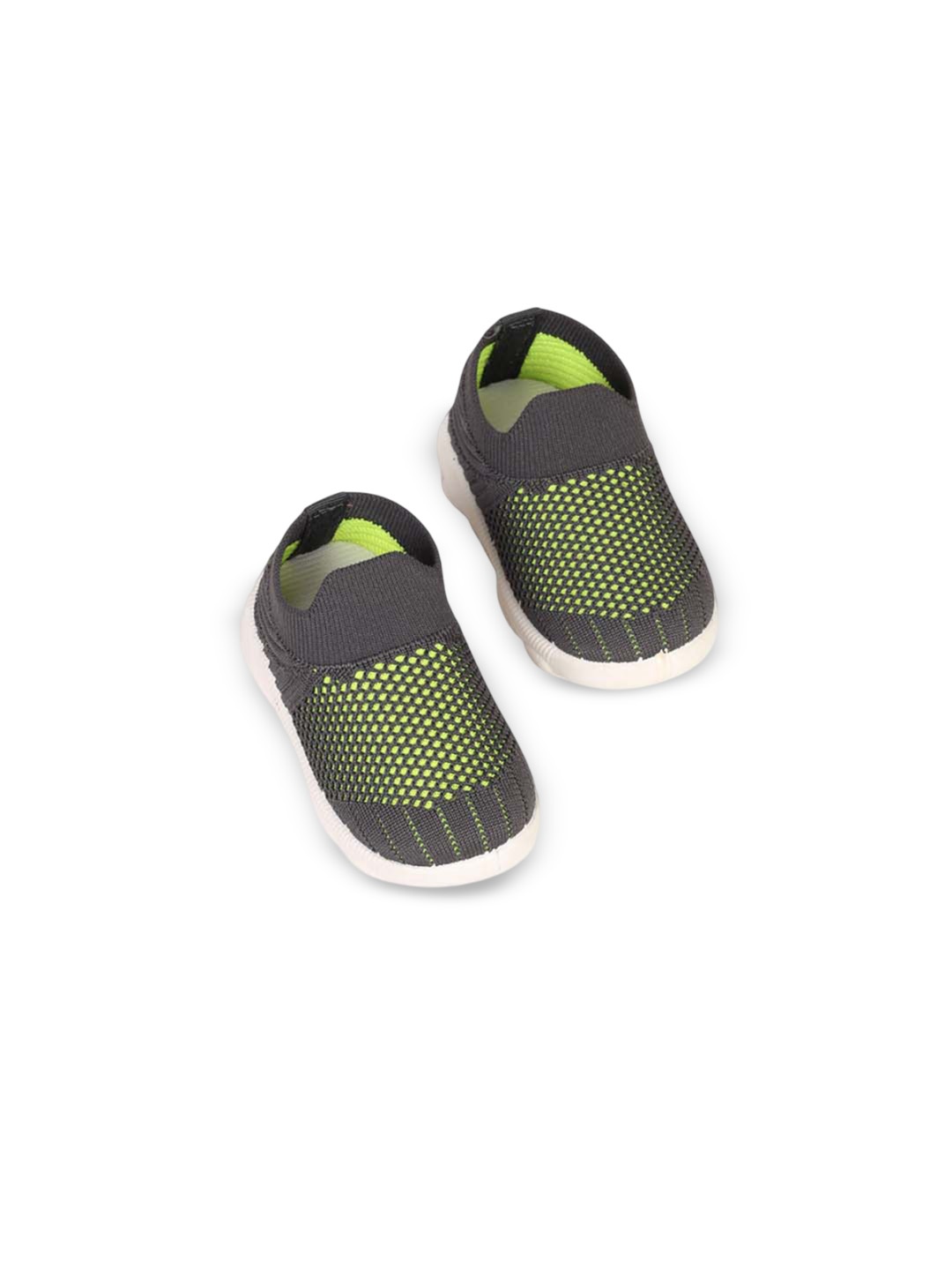 

Lil Lollipop Kids Woven Design Lightweight Slip-On Sneakers, Grey
