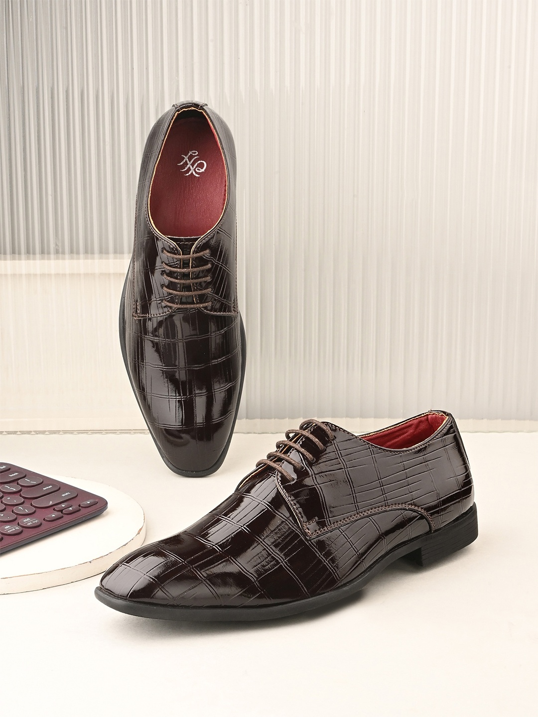

House Of Pataudi Men Formal Lace Up Derbys, Brown
