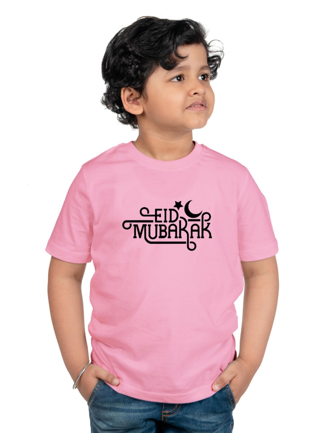 

Chombooka Kids Typography Printed Round Neck Cotton T-shirt, Pink