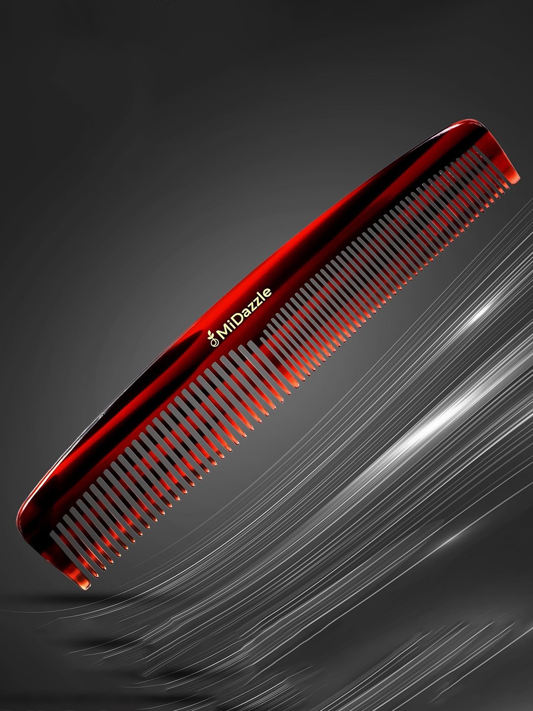 

Omidazzle Set Of 2 Paddle Comb With Loofah- Brown
