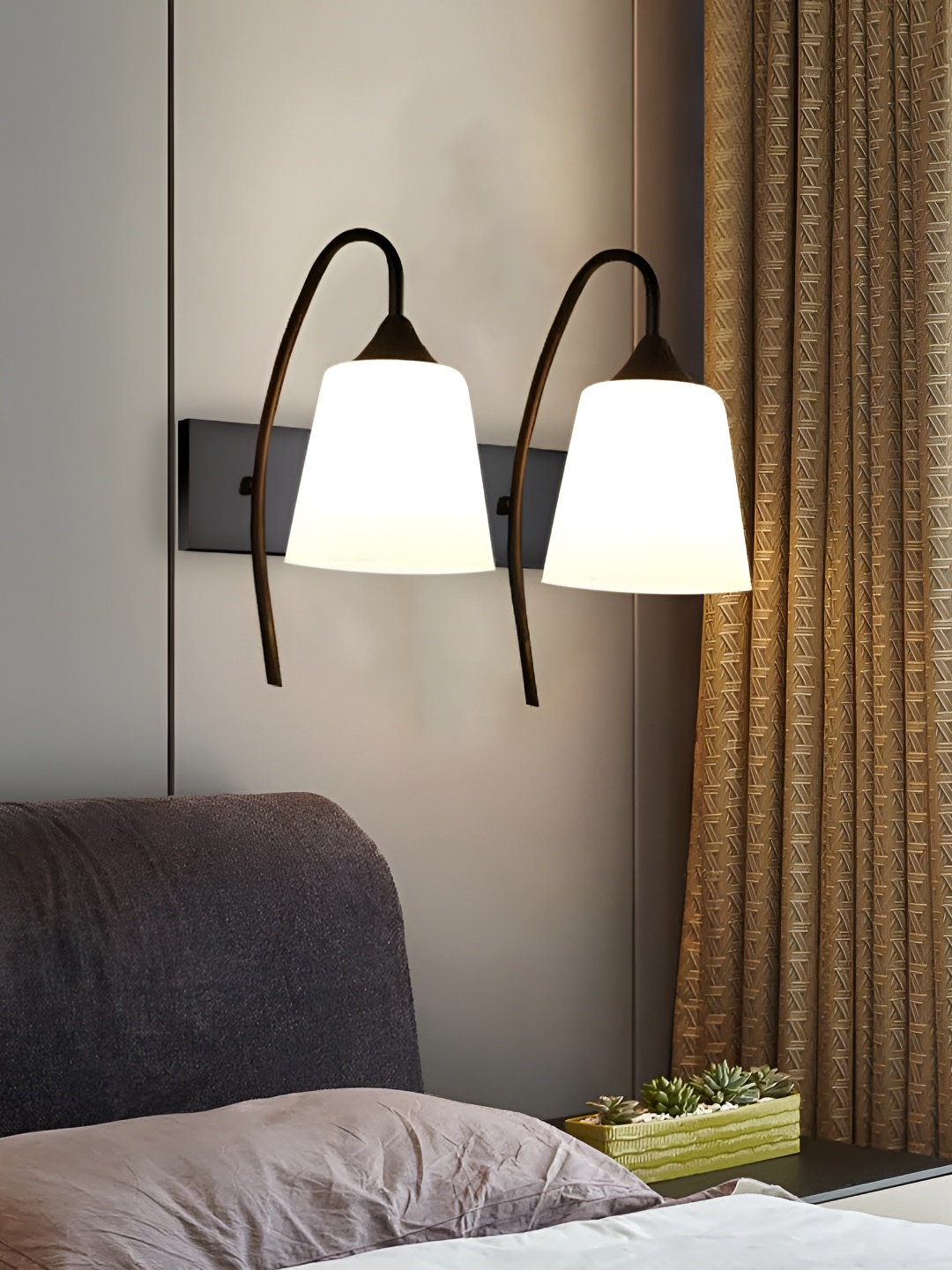 

KINIS Black & White Quirky Frustum Shaped Metal Modern & Unique Style Wall Lamps