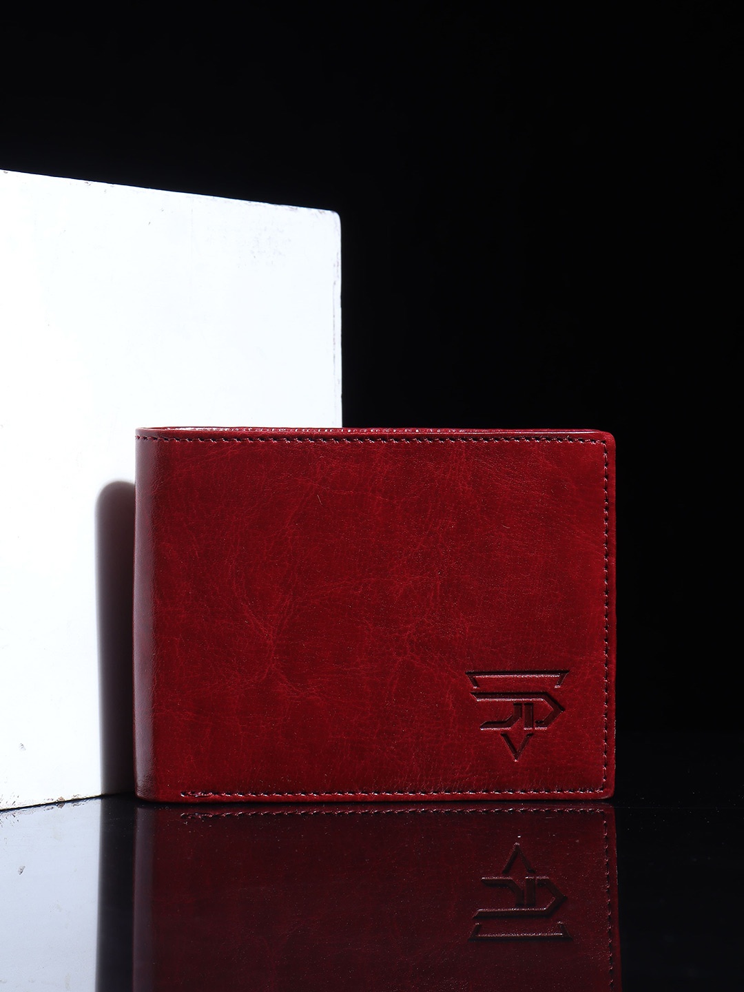 

JND Men PU Two Fold Wallet, Maroon