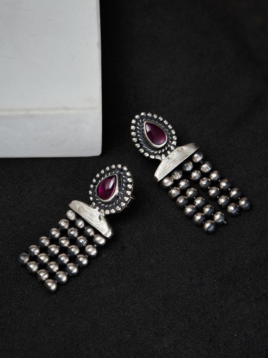 

Fabindia Contemporary Drop Earrings, Silver