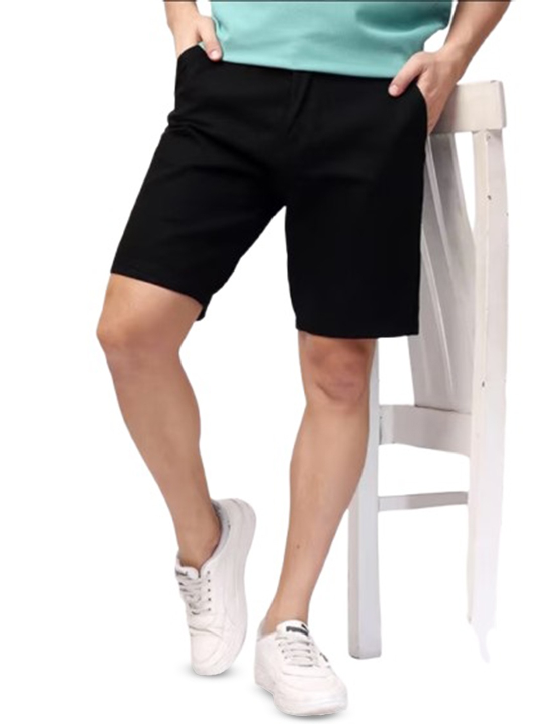 

EDITLOOK Men Denim Outdoor Shorts, Black