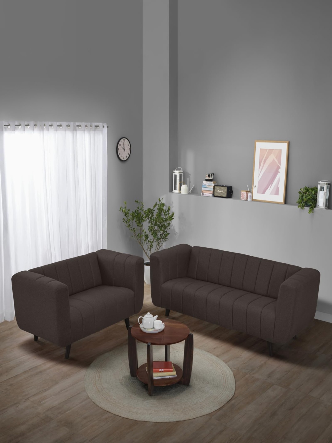 

Sleepyhead Kiki 5 Seater Sofa Set Fabric Earth Brown