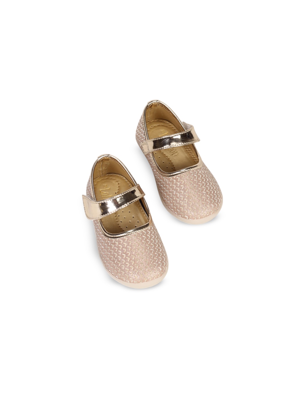 

Lil Lollipop Girls Fashion with Buckles Flats, Gold