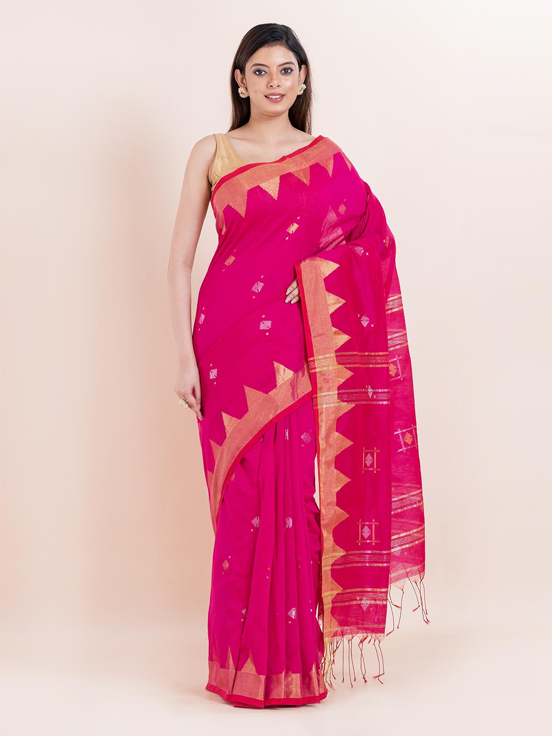 

PUKU Ethnic Motifs Saree, Pink