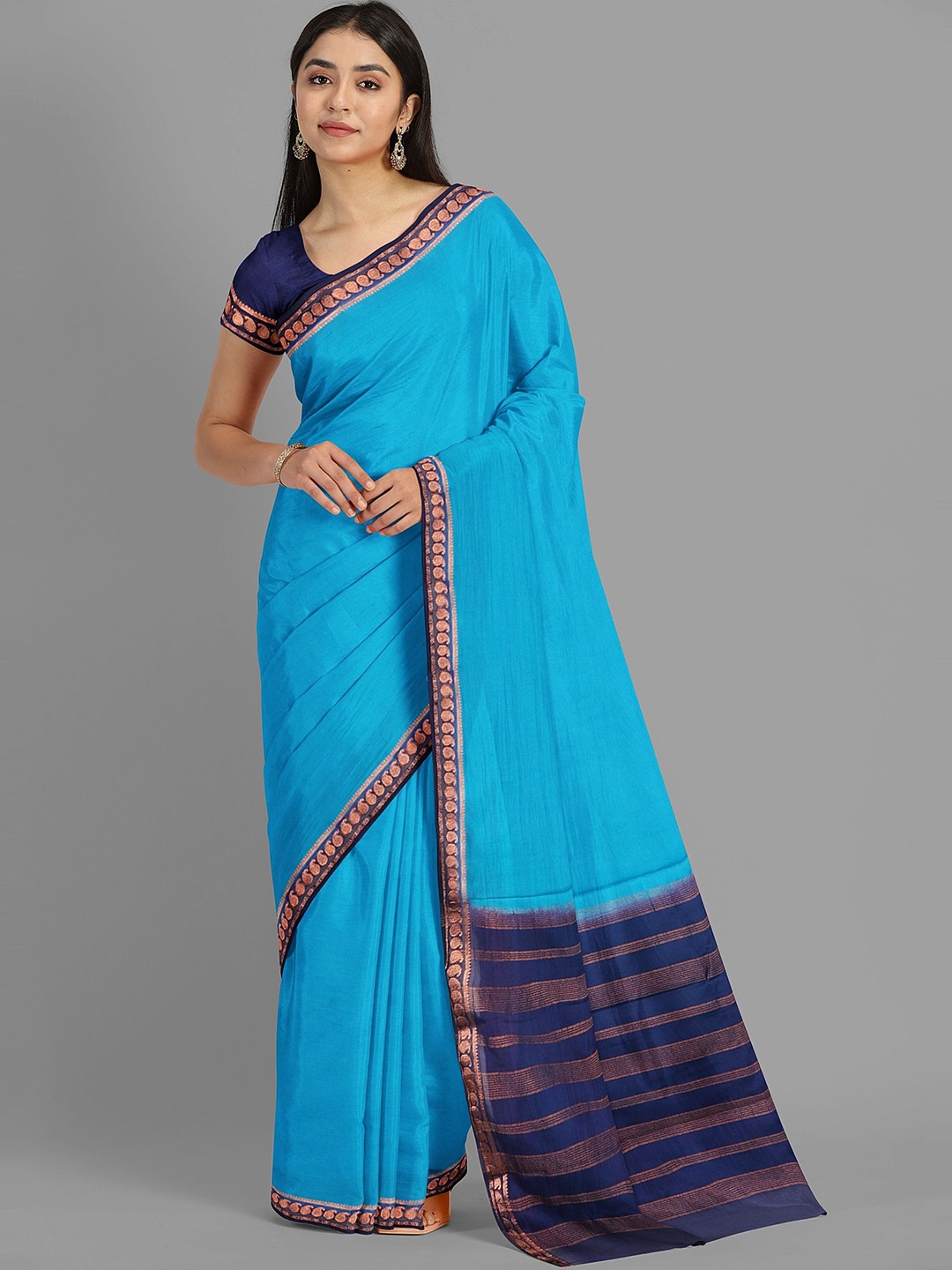 

The Chennai Silks Soft Mysore Silk Saree, Blue