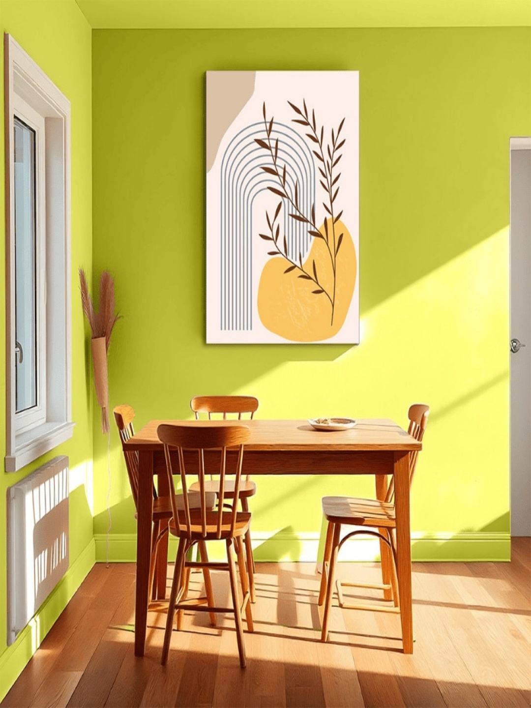 

Chalk My Theme Beige And Pink Botanical Printed Wood Bohemian Wall Art