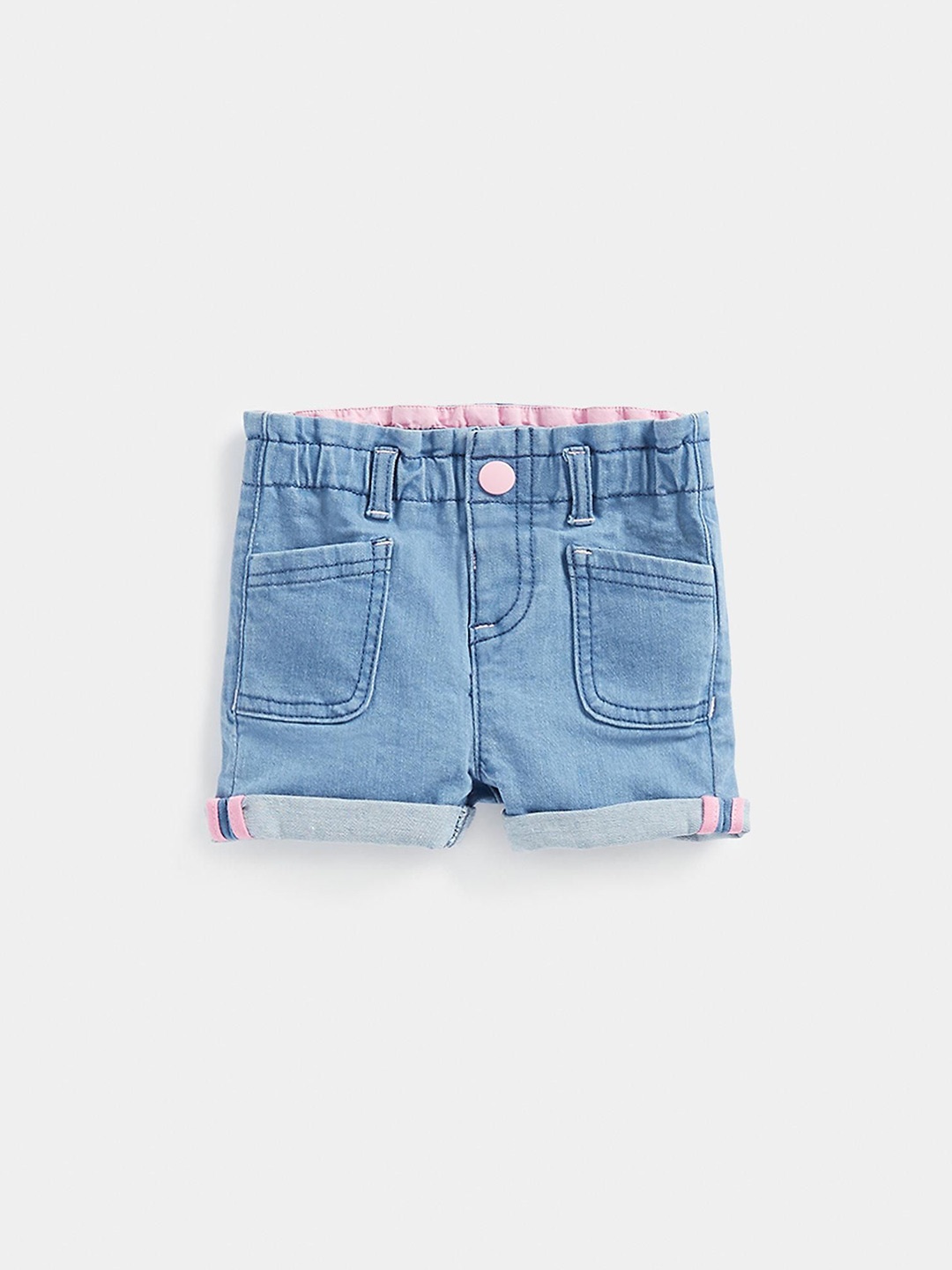 

mothercare Girls Regular Fit Denim Shorts, Blue