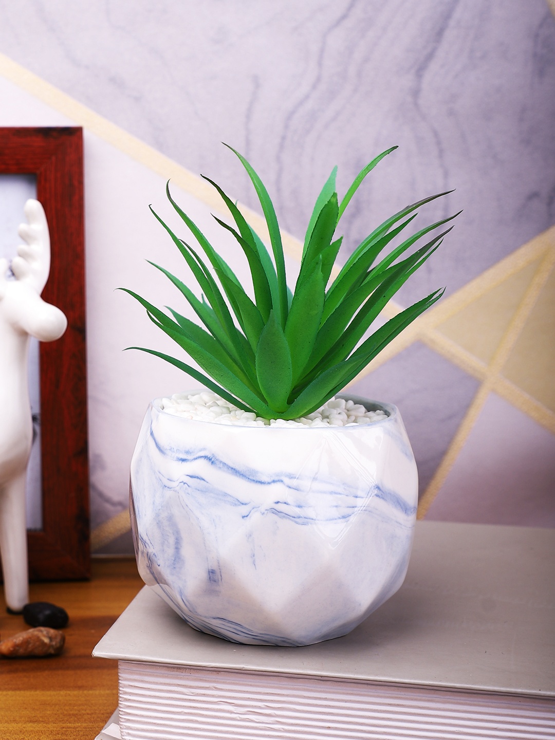 

TAYHAA Blue 1 Pieces Succulent Artificial Plant With Pot