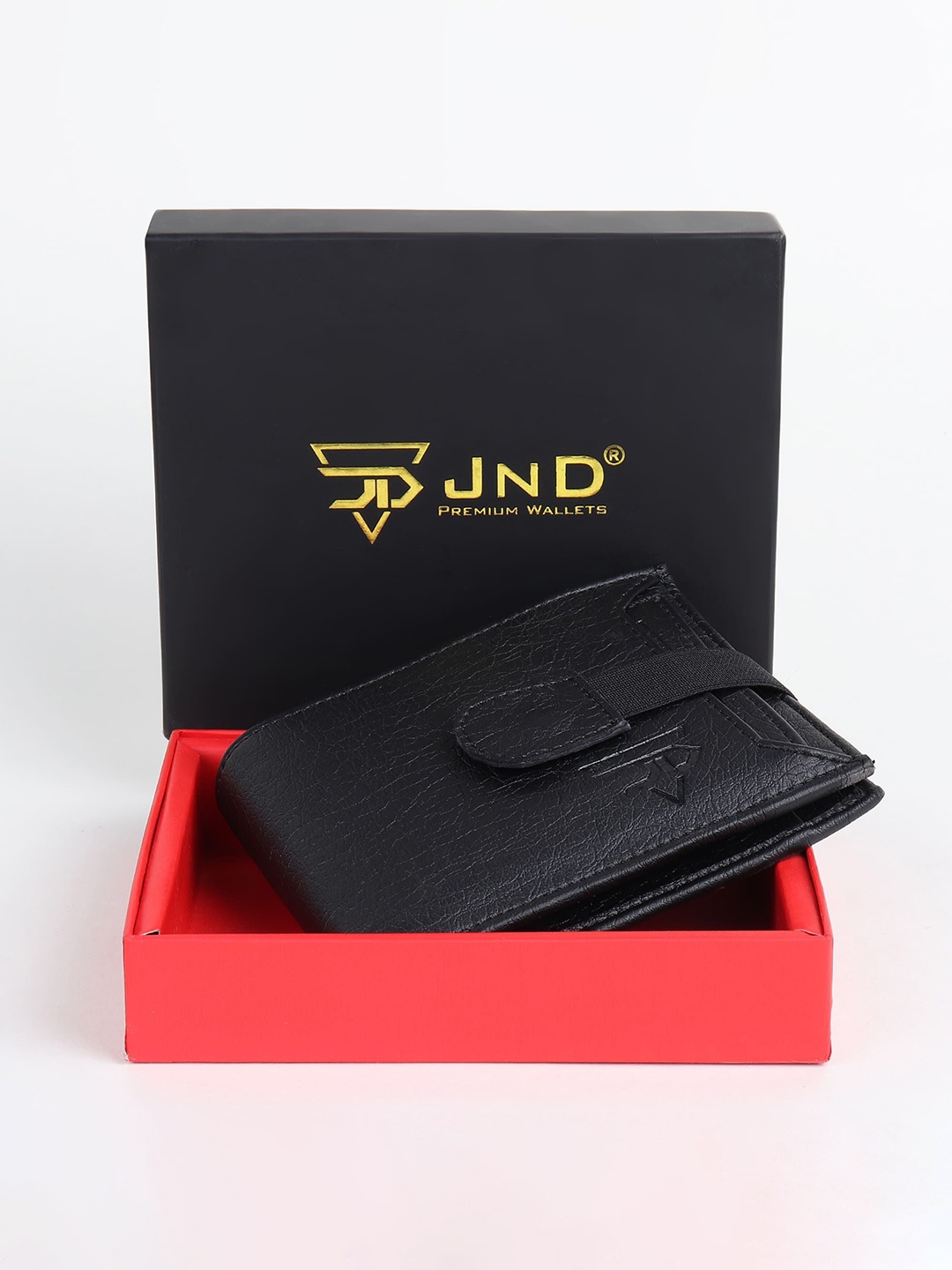 

JND Men PU Two Fold Wallet, Black