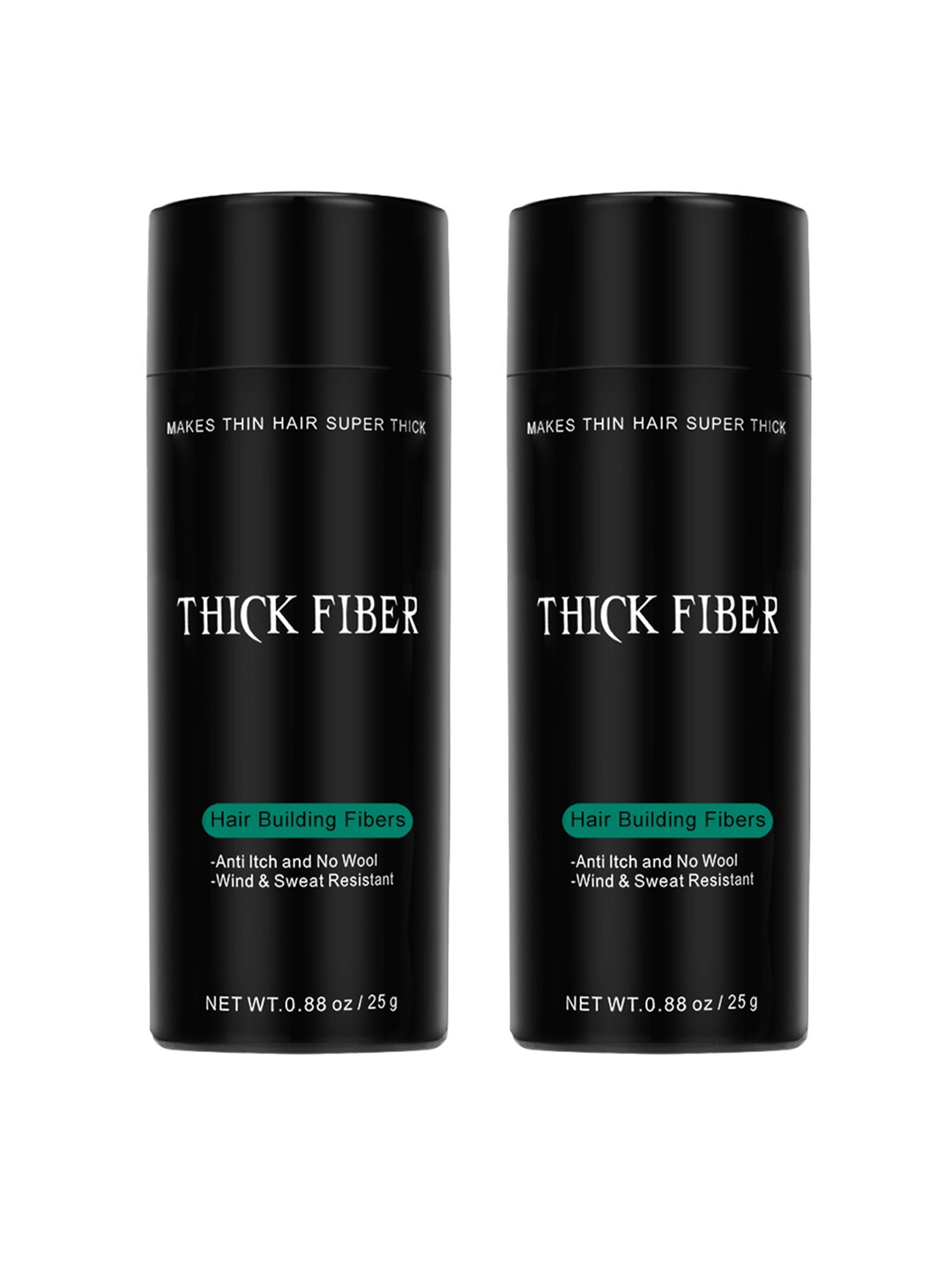

Thick Fiber Set of 2 Hair Building Fibers 25 g each - Dark Brown