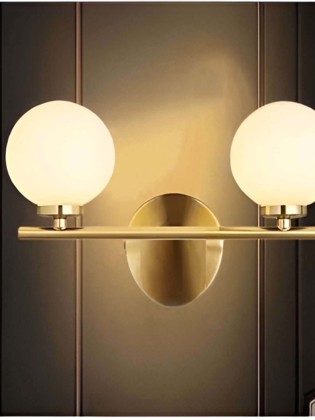 

KINIS Gold-Toned & White Spherical Shaped Metal Wall Lamp