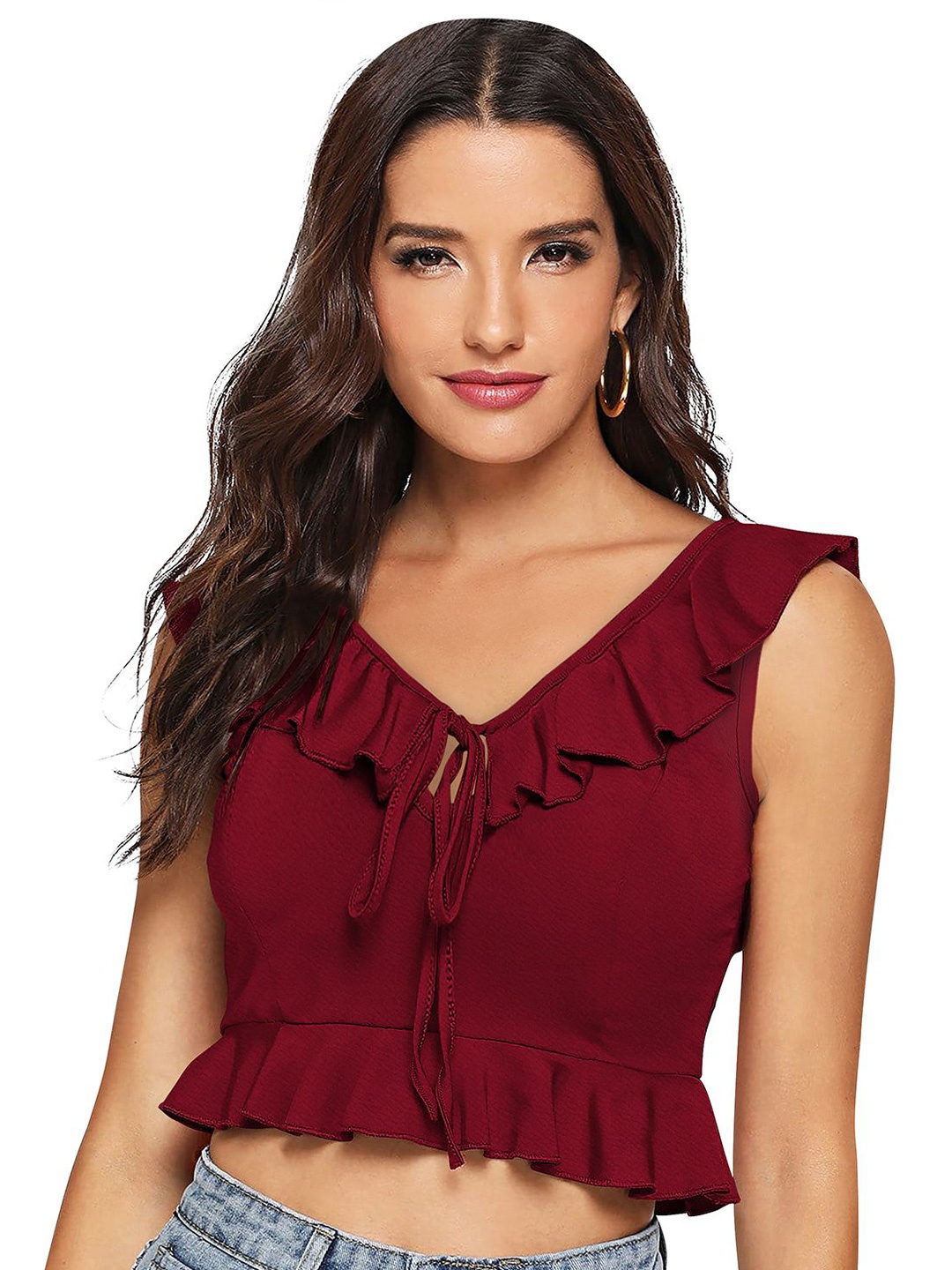 

S.K.C Women Top, Maroon