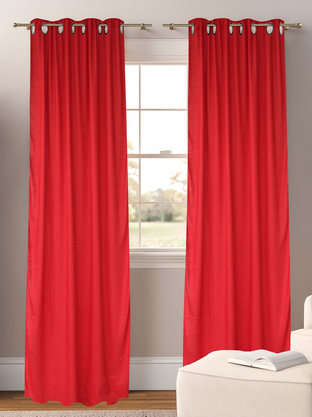 

Dekor World Multicoloured Set of 2 Sheer Long Door Curtain, Multi