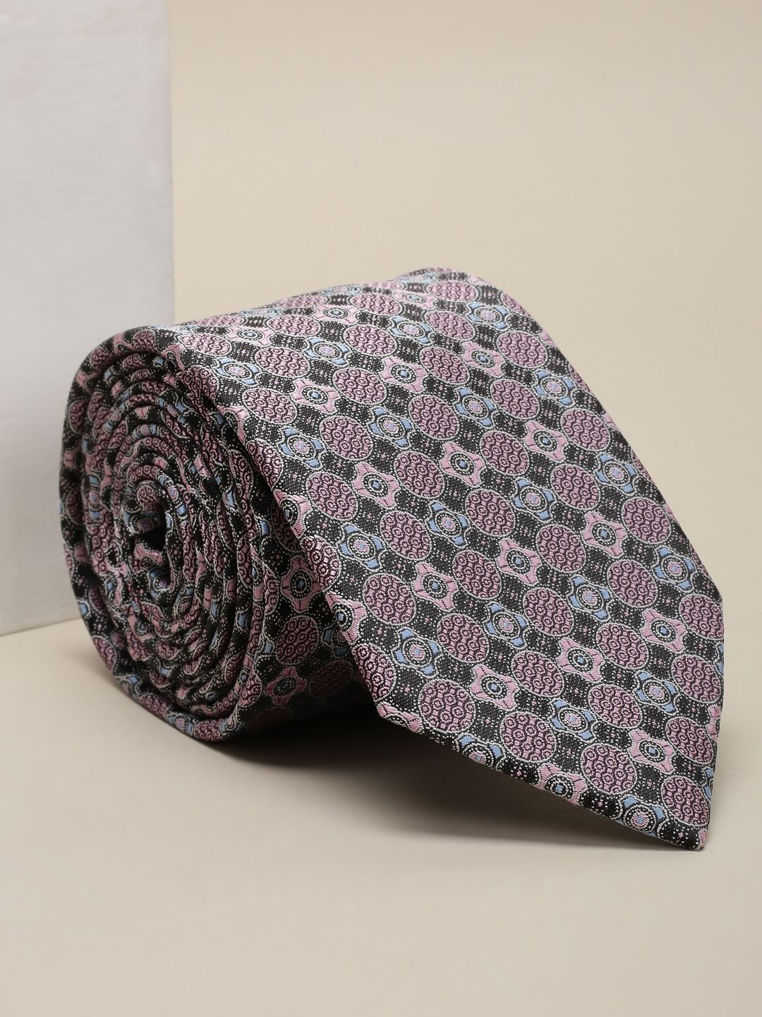 

Louis Philippe Men Woven Design Broad Tie, Pink