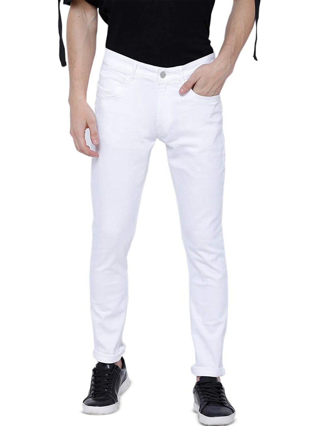 

COMFITS Men Classic Low Distress Jeans, White