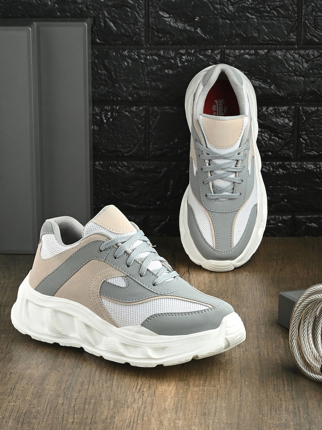 

The Roadster Lifestyle Co Women Casual Lace UP Sneakers, Grey
