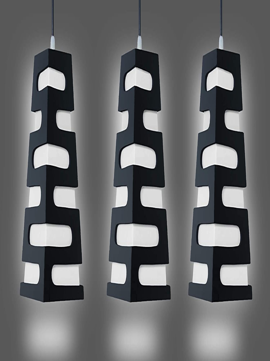 

GAUVIK Black & White Textured Ceiling Lamp