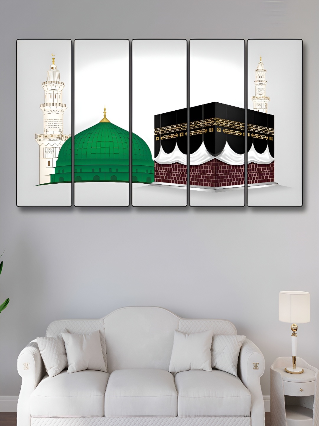 

Myntra Elegant Homes Multicoloured 5 Piece Islamic Religious Wall Paintings, White