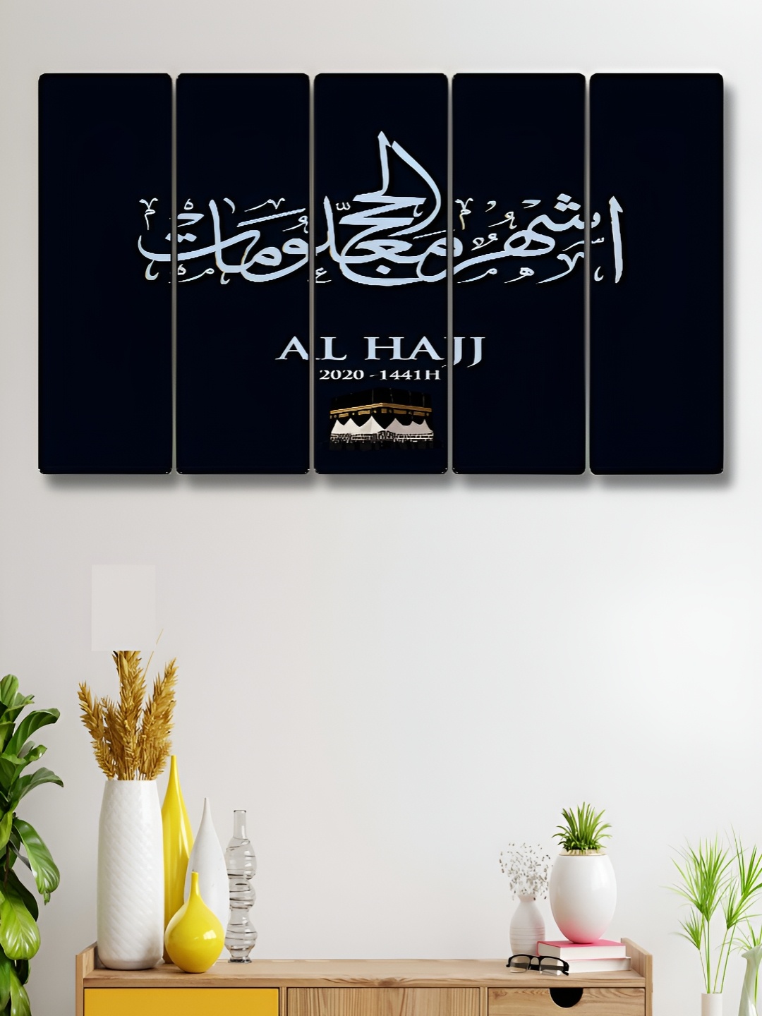 

Myntra Elegant Homes Black & Blue Religious Painting Wall Arts