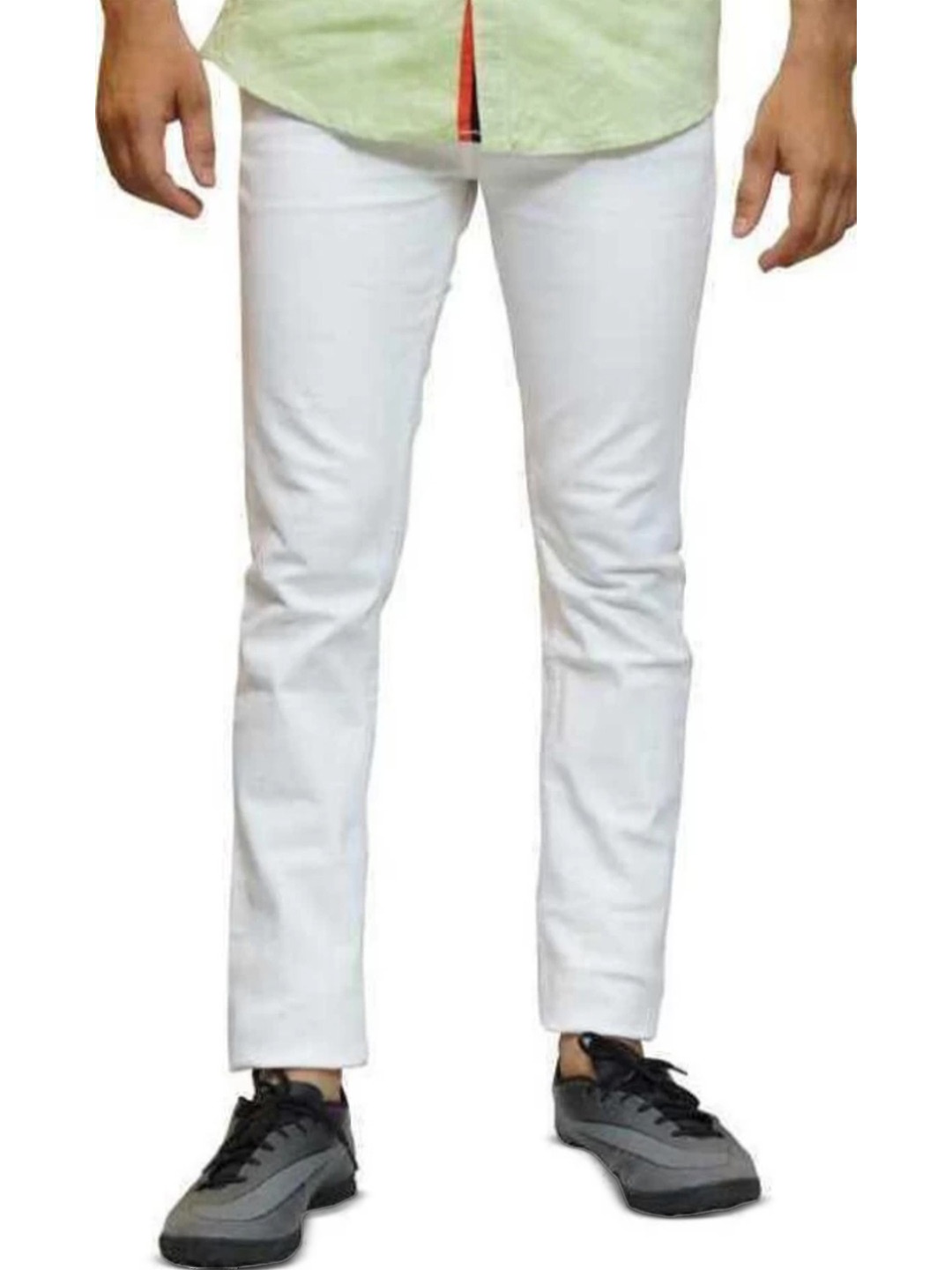 

COMFITS Men Classic Slim Fit Stretchable Jeans, White