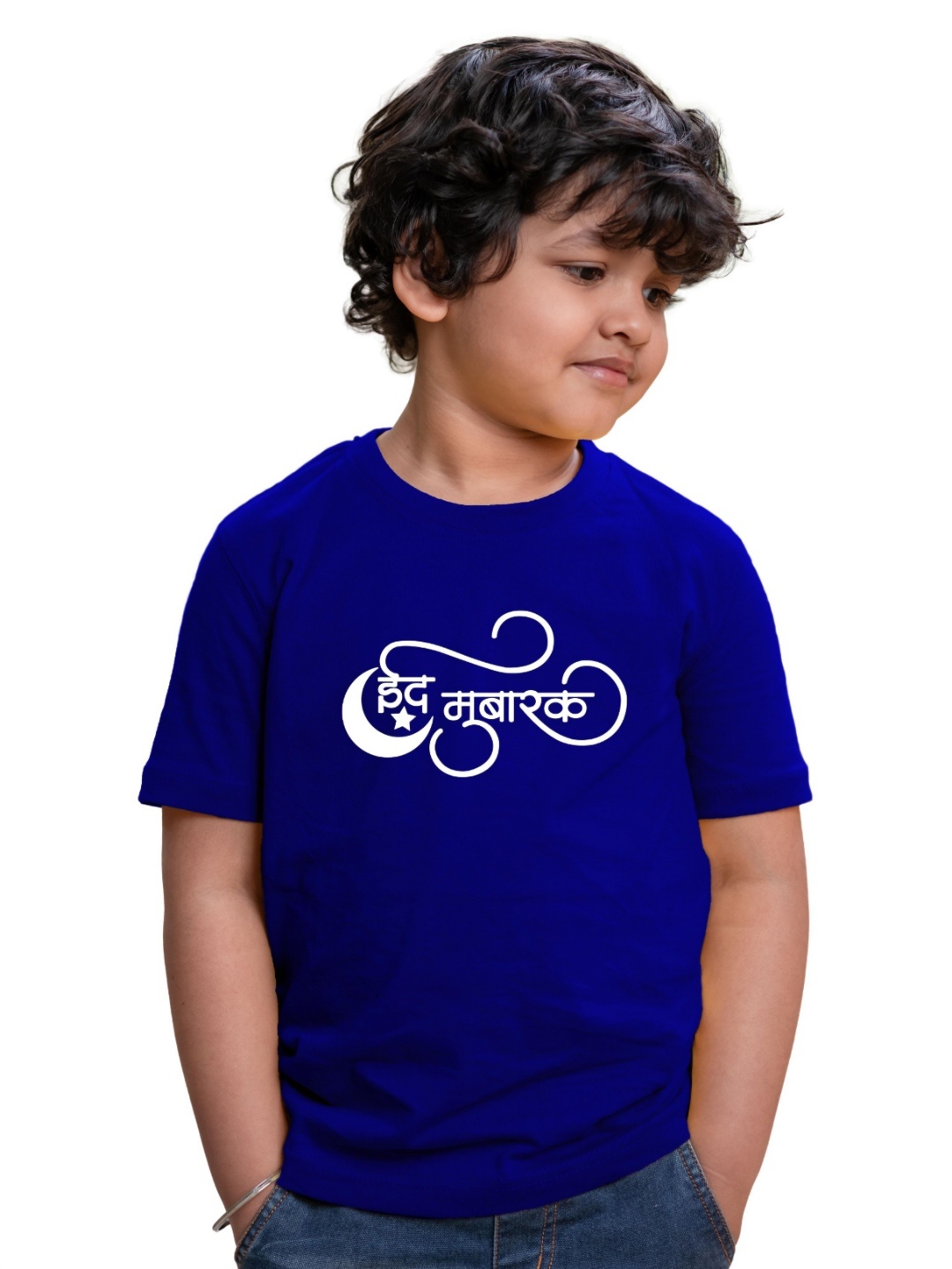 

Chombooka Kids Typography Printed Cotton T-shirt, Blue