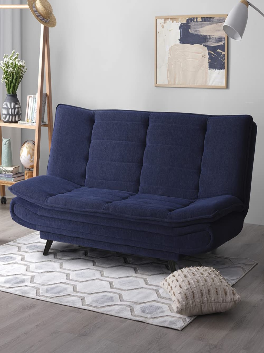 

Sleepyhead Sofabed Two Foldable 3 Person Sofa Cum Bed FabricInk Blue