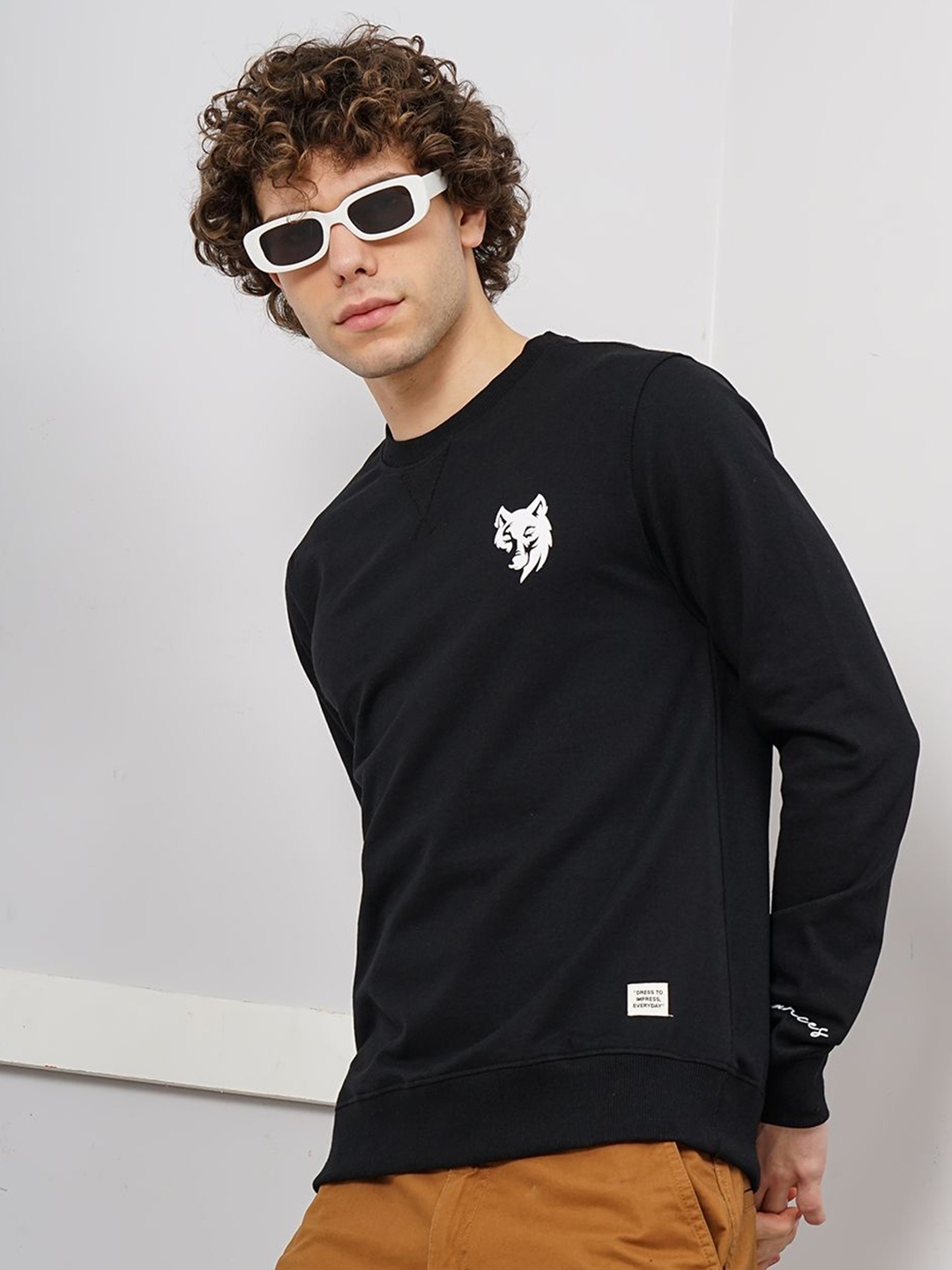 

Genoa Men Printed Sweatshirt, Black