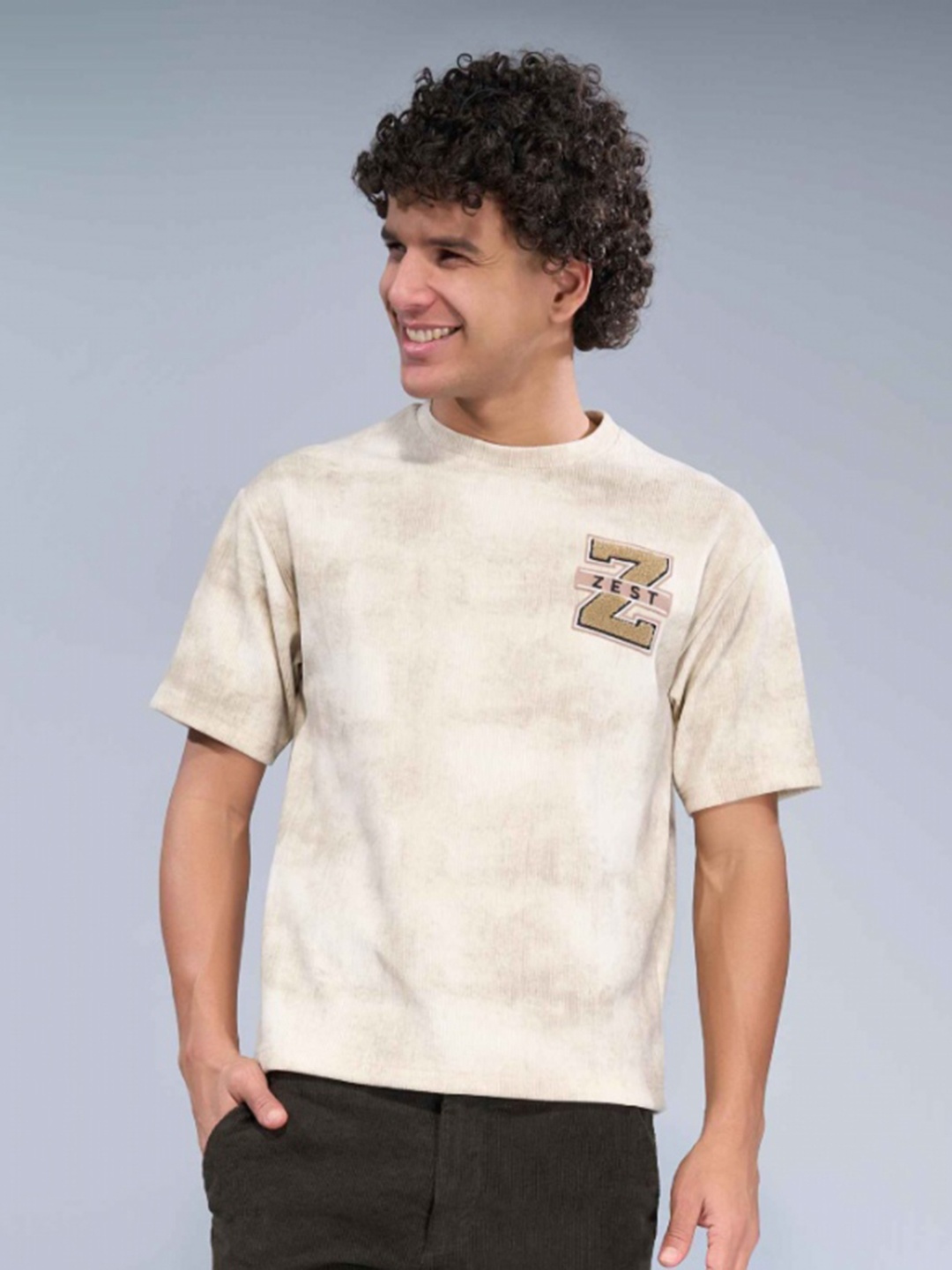 

MAXZONE Men Cotton Hue T-Shirt, White