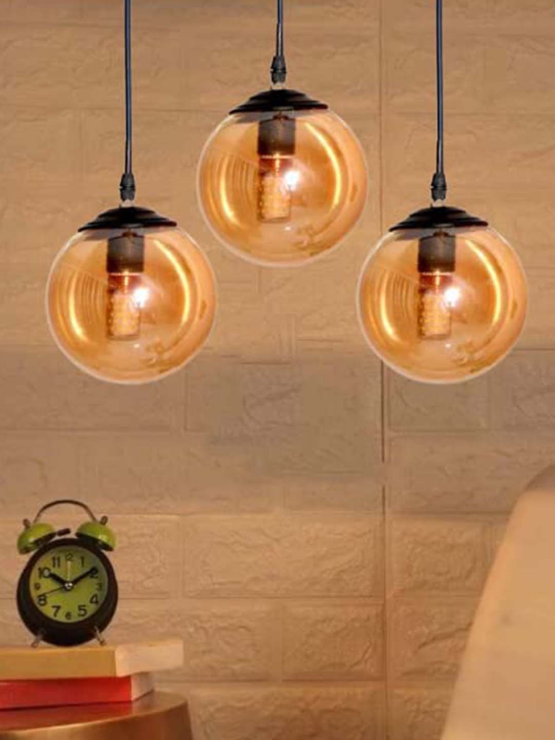 

GAUVIK Black Glass Ceiling Lamp