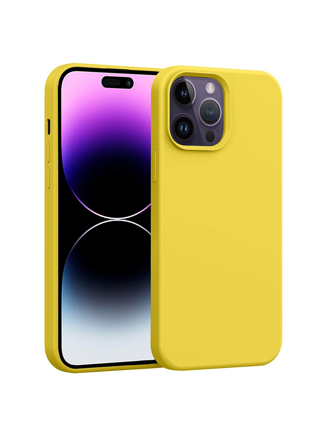 

LIRAMARK Solid iPhone 14 Pro Max Impact Resistant Back Case, Yellow
