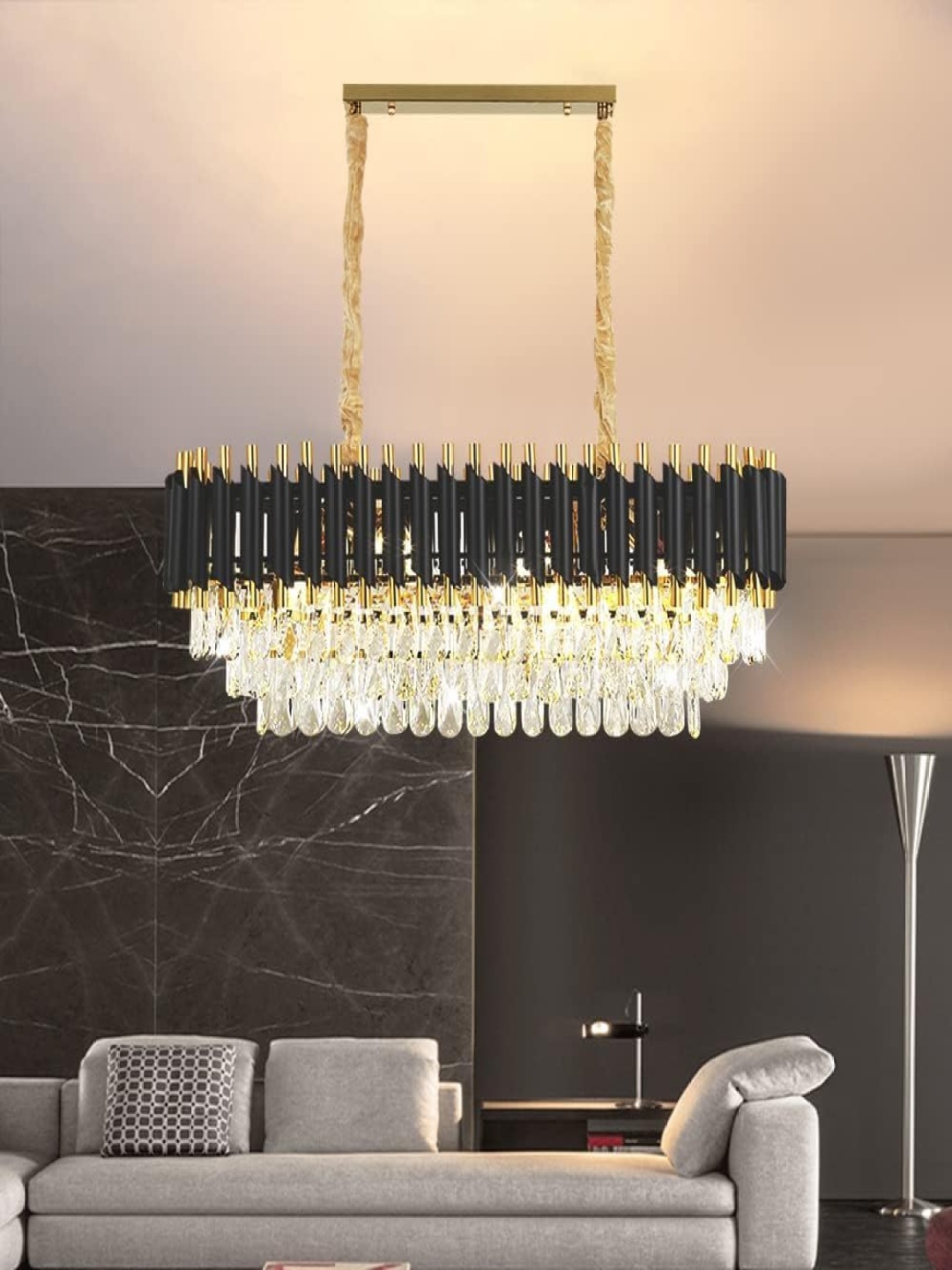 

GAUVIK Black & White Ceiling Lamp
