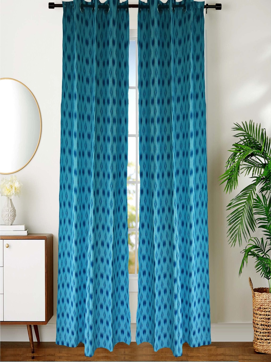 

Dekor World Multicoloured Set of 2 Window Curtain, Multi